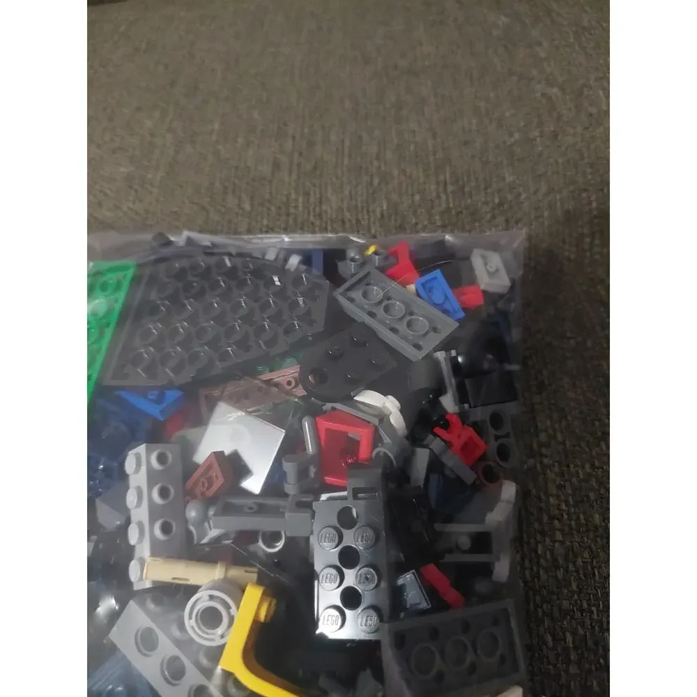 LEGO *NEW* 6oz Random LEGO Pieces/Set Parts Bulk Lot Grey/Dark Blue/Dark Grey